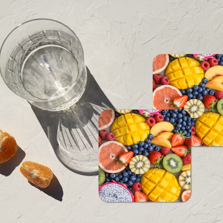 Onderzetter - Fruit - Versneden - Kleurrijk - Eten - Gezond — 3