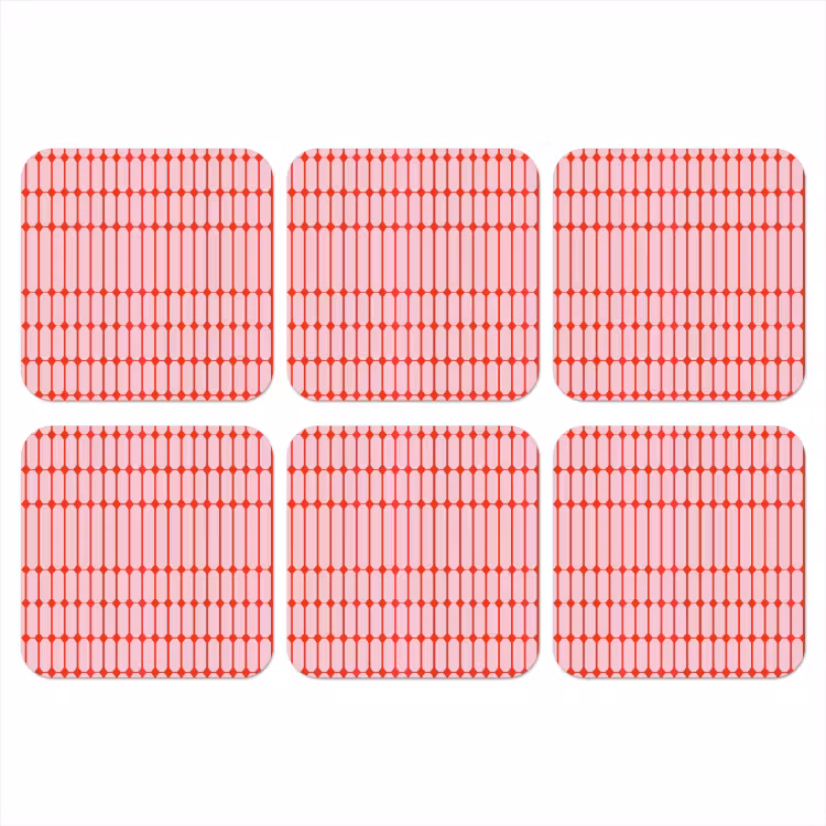Onderzetter - Geometrisch - Minimalistisch - Rood - Roze — 1