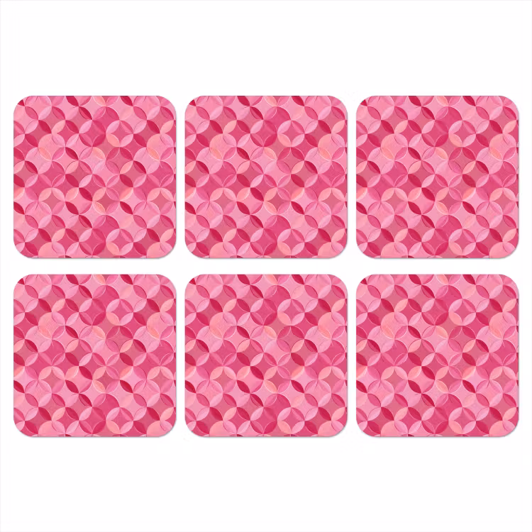 Onderzetter - Geometrisch - Mozaïek - Modern - Roze — 1
