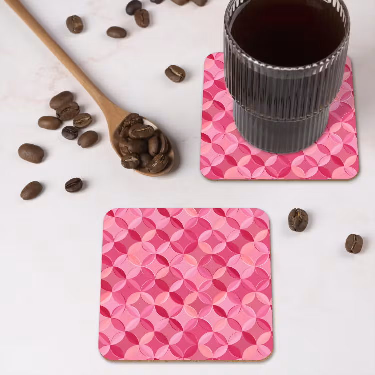 Onderzetter - Geometrisch - Mozaïek - Modern - Roze — 4