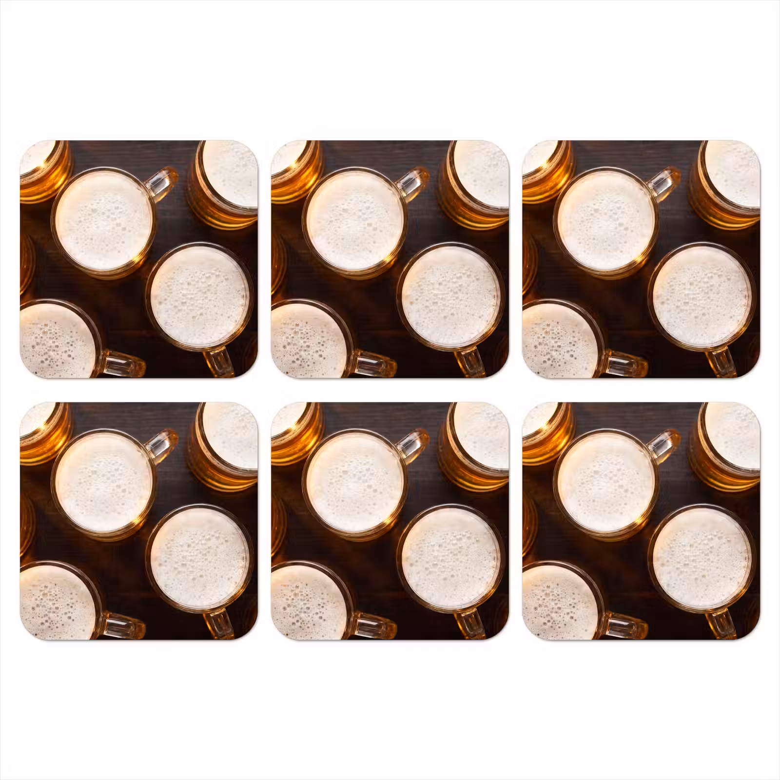 Onderzetter - Bier - Glazen - Schuim - Hout - Drank — 1