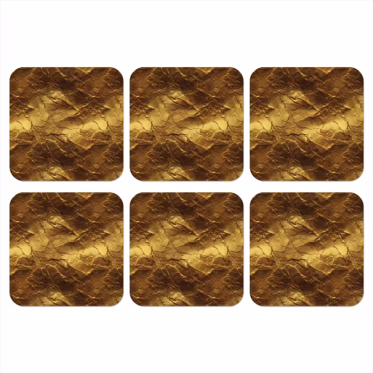 Onderzetter - Bladgoud - Textuur - Goud — 1