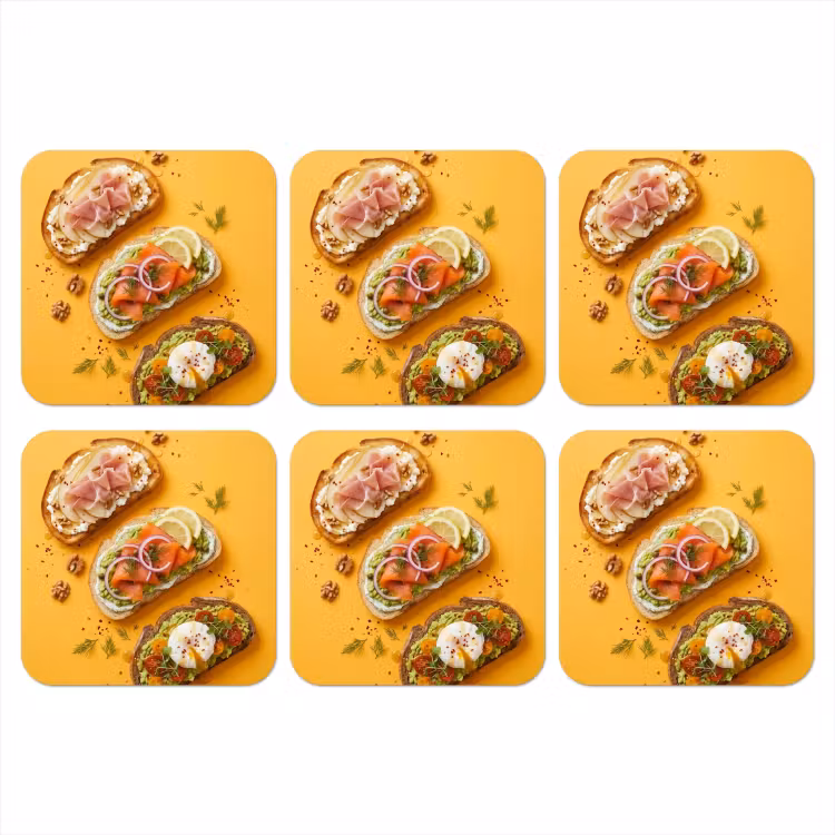 Onderzetter - Eten - Brood - Ontbijt - Modern - Kleurrijk — 1