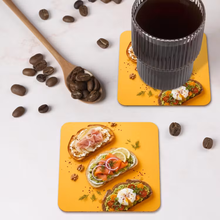 Onderzetter - Eten - Brood - Ontbijt - Modern - Kleurrijk — 4