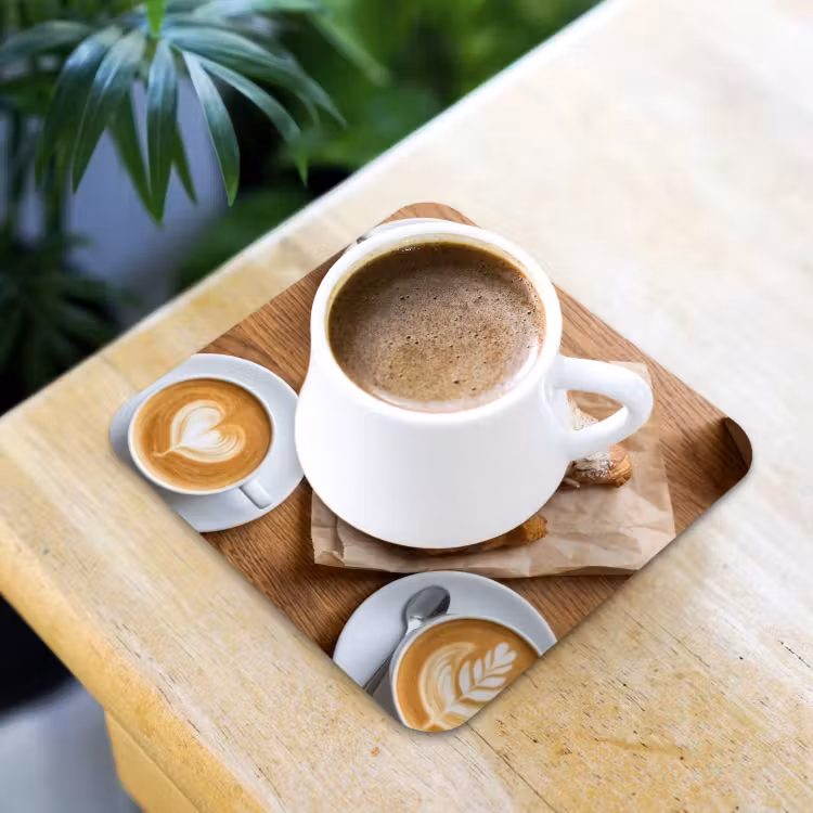 Onderzetter - Eten - Croissant - Koffie - Ontbijt - Modern — 2