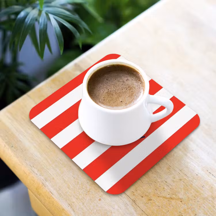 Onderzetter - Eten - Spreuk - Keuken - Grafisch - Rood-Wit — 2