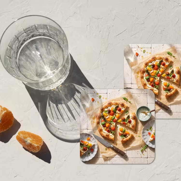 Onderzetter - Eten - Tomaten - Basilicum - Maaltijd - Vers — 3