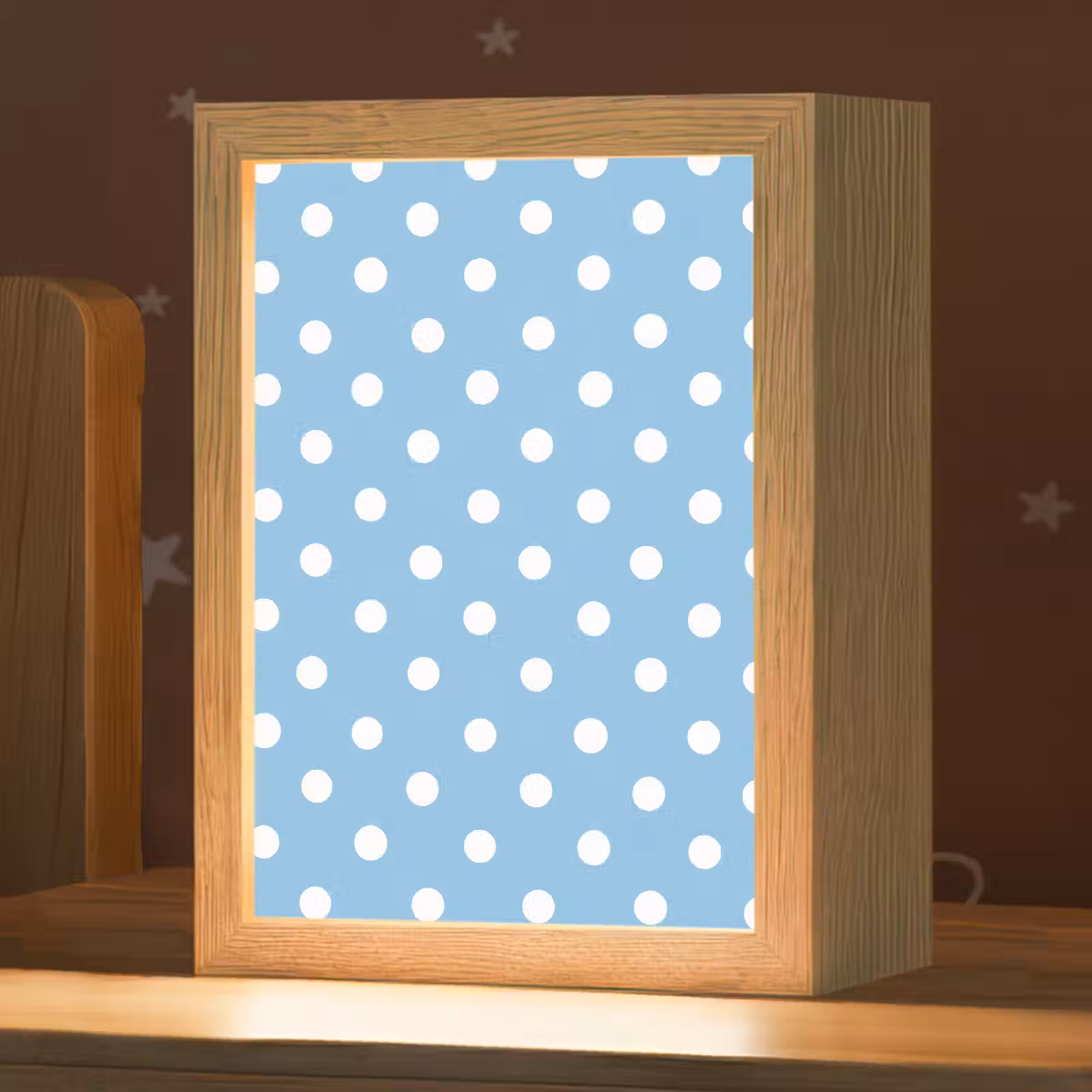 Nachtlampje - Polka - Dots - Blauw — 1