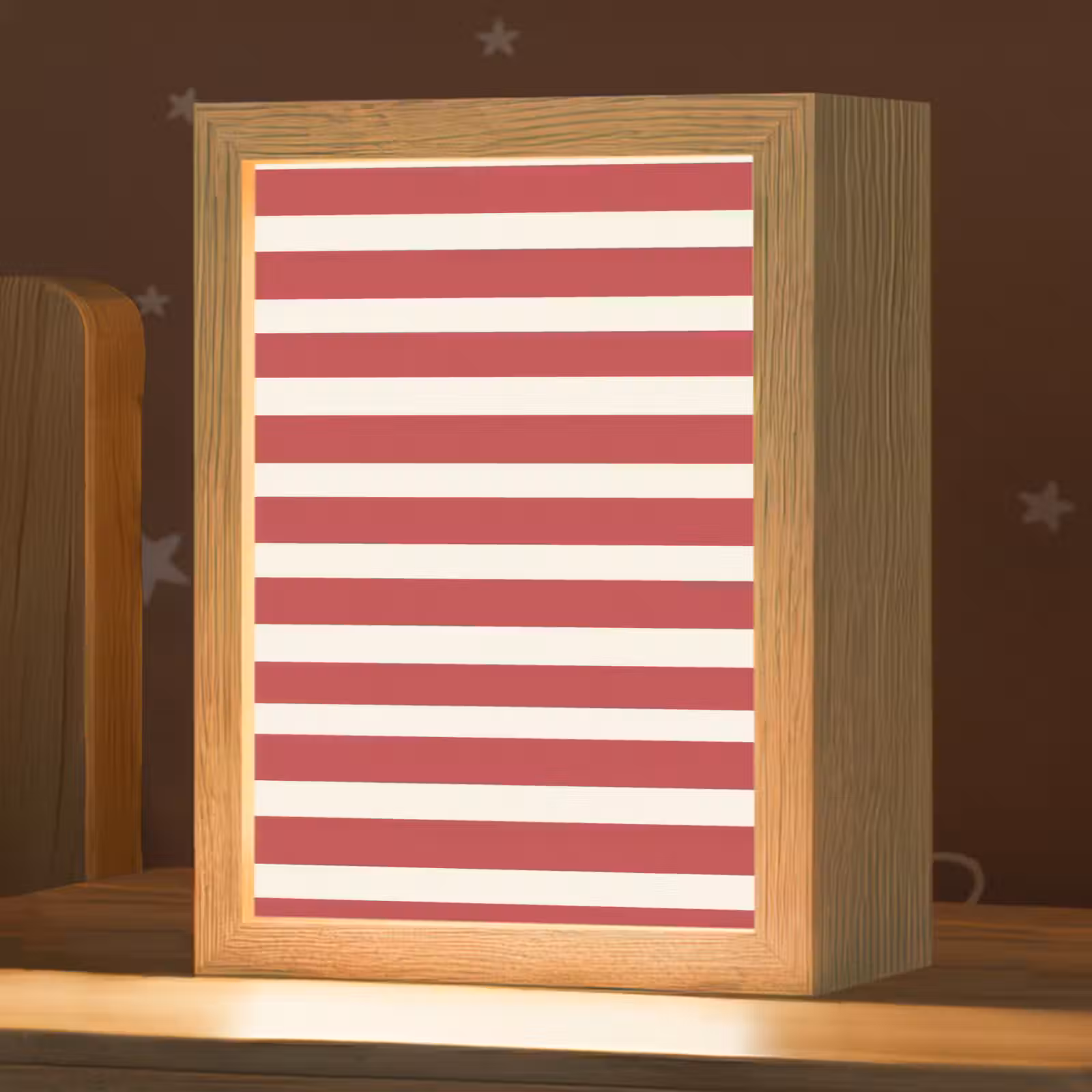 Nachtlampje - Strepen - Patroon - Rood — 1