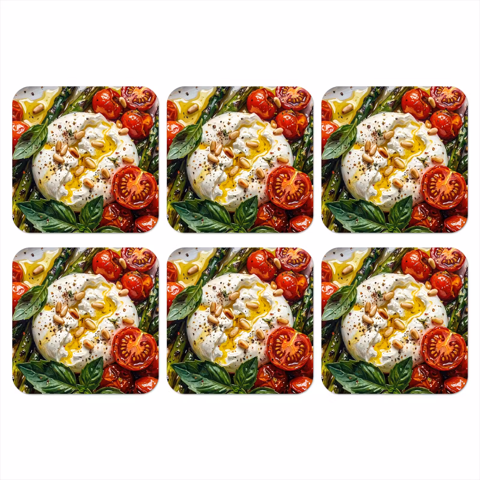 Onderzetter - Eten - Groenten - Kaas - Modern - Vers — 1