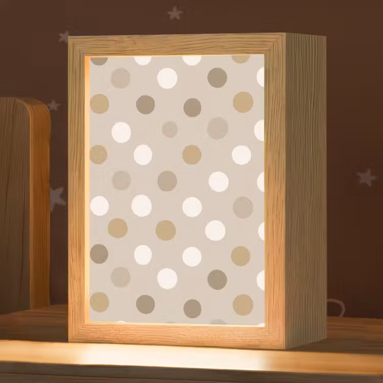 Nachtlampje - Polka - Dots - Beige — 1