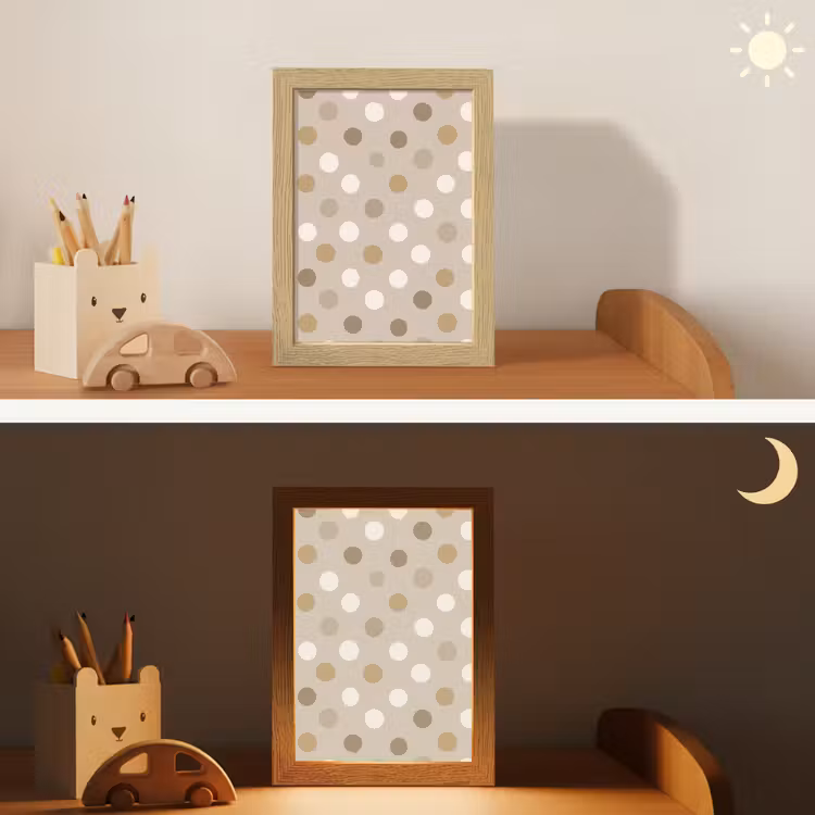 Nachtlampje - Polka - Dots - Beige — 7