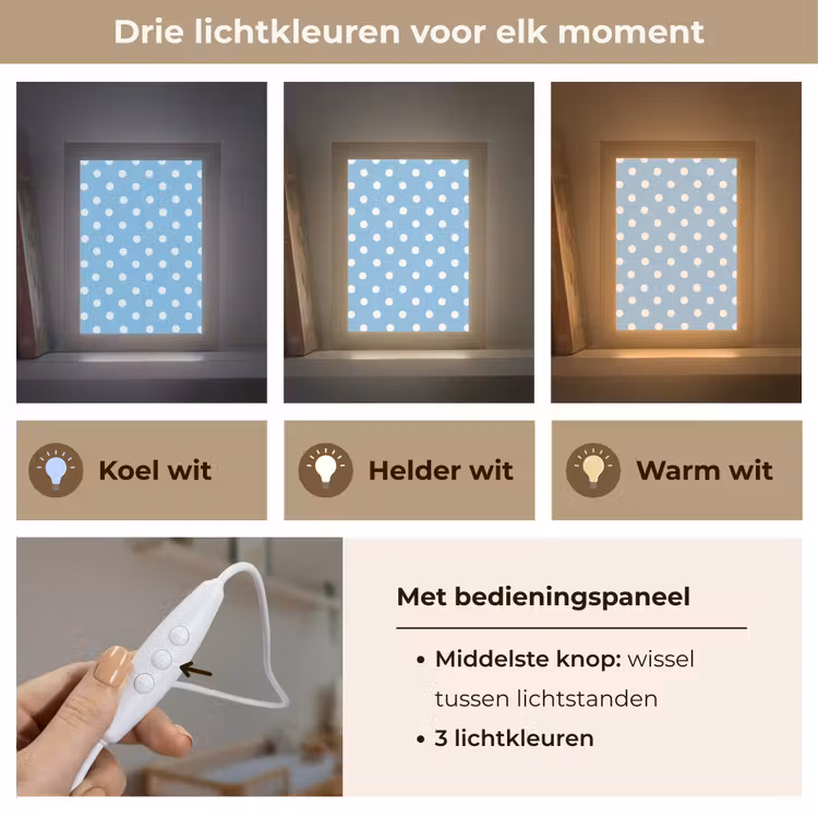 Nachtlampje - Polka - Dots - Blauw — 5