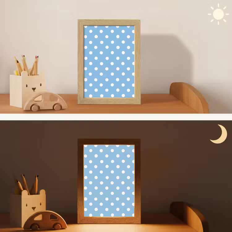 Nachtlampje - Polka - Dots - Blauw — 7