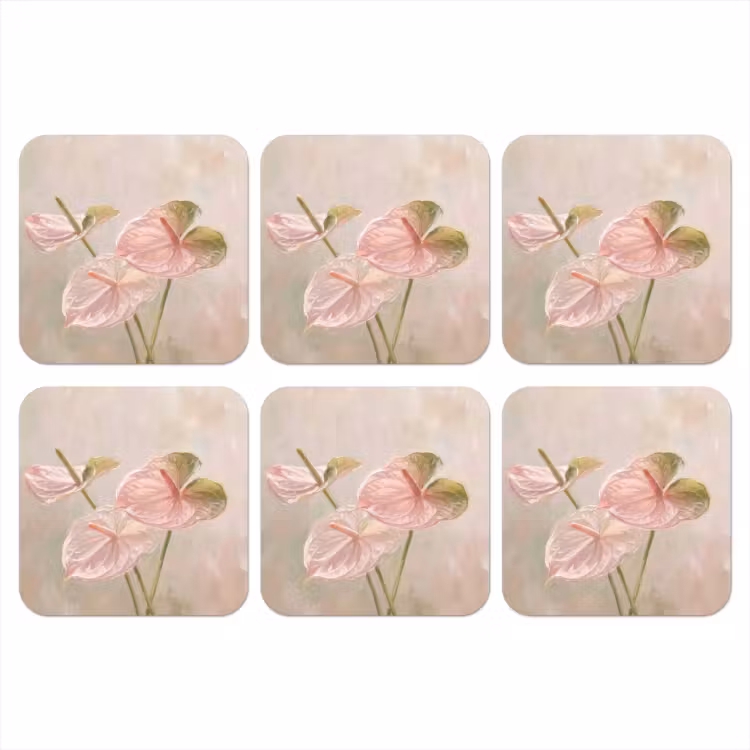Onderzetter - Bloemen - Pastel - Abstract - Natuur - Groen — 1