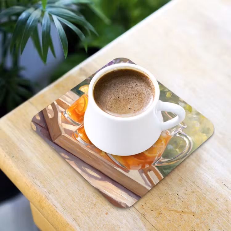 Onderzetter - Drank - Citroen - Zomer - Tuin - Geel — 2