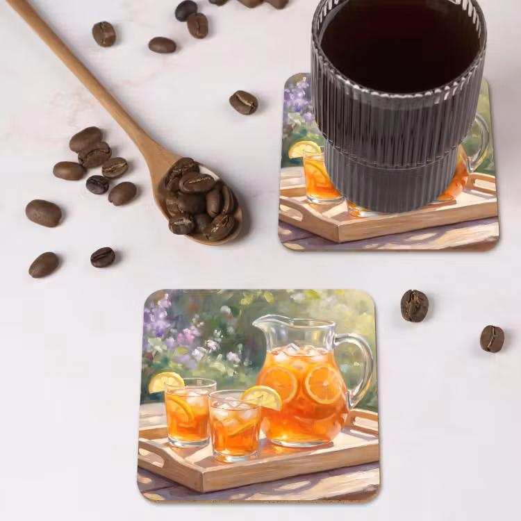 Onderzetter - Drank - Citroen - Zomer - Tuin - Geel — 4