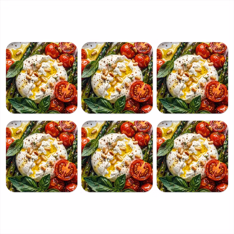 Onderzetter - Eten - Groenten - Kaas - Modern - Vers — 1