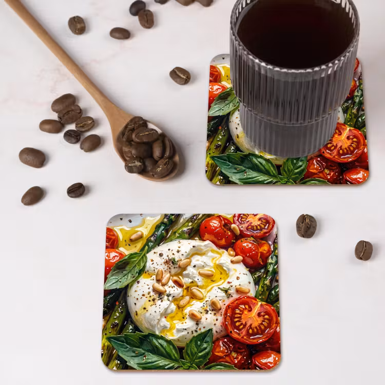 Onderzetter - Eten - Groenten - Kaas - Modern - Vers — 4