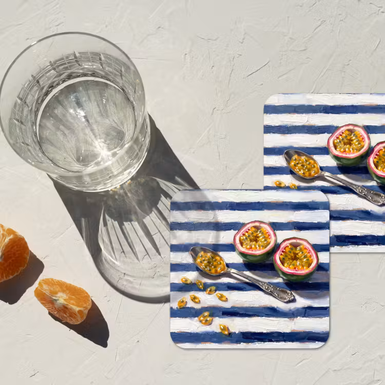 Onderzetter - Eten - Passievrucht - Tropisch - Modern - Kleurrijk — 3
