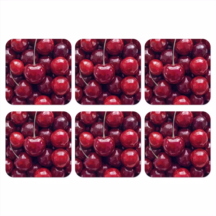 Onderzetter - Fruit - Kersen - Eten - Modern - Rood — 1