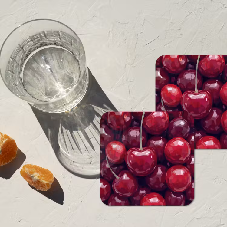 Onderzetter - Fruit - Kersen - Eten - Modern - Rood — 3