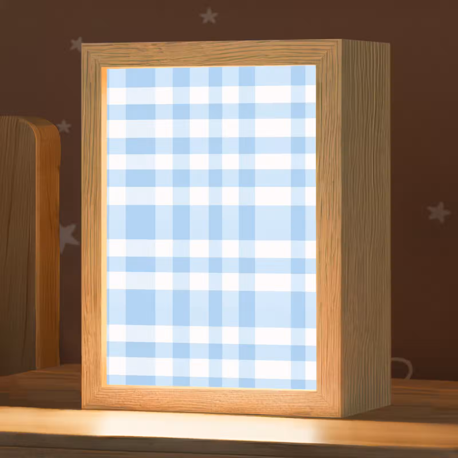 Nachtlampje - Ruit - Patroon - Blauw — 1