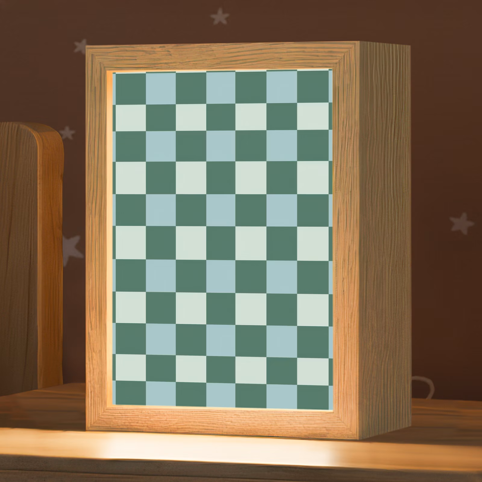 Nachtlampje - Schaakbord - Klassiek - Groen — 1
