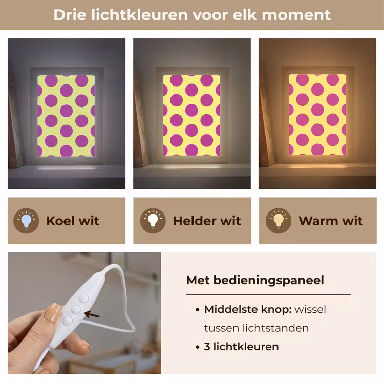 Nachtlampje - Dots - Klassiek - Geel — 5