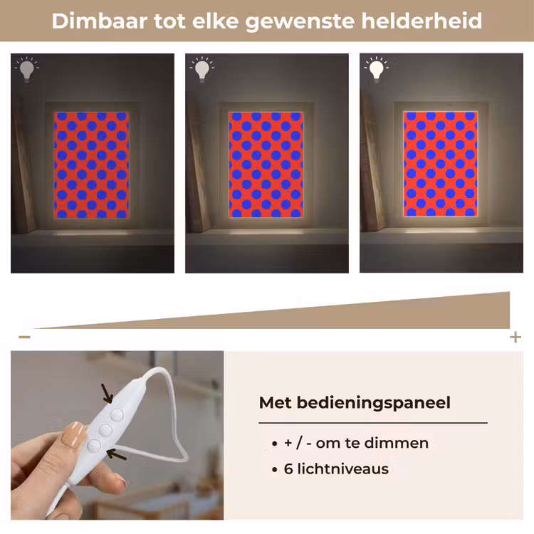 Nachtlampje - Dots - Klassiek - Rood — 6