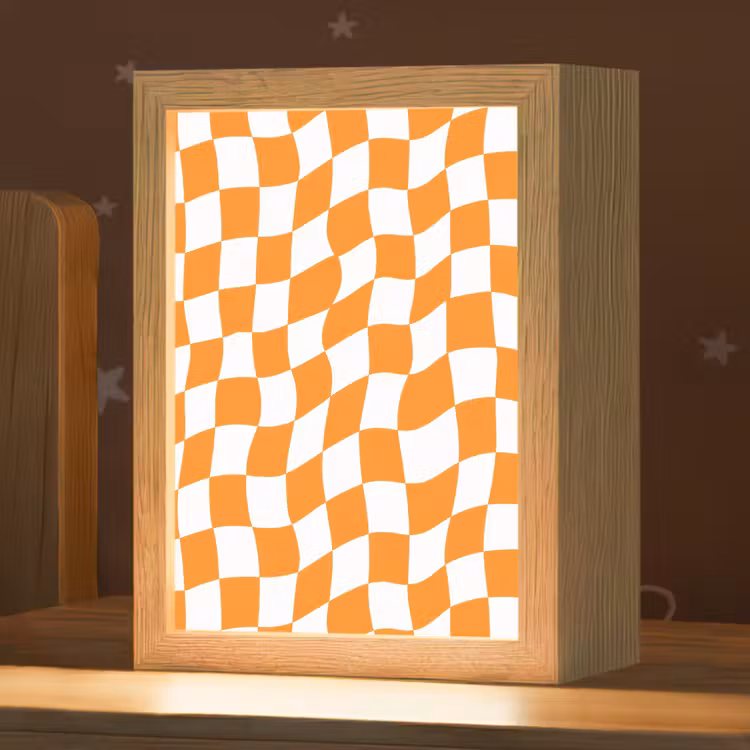 Nachtlampje - Golvend - Patroon - Oranje — 1