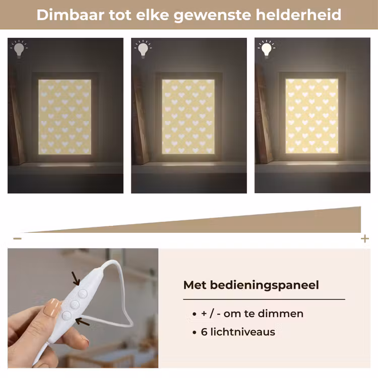 Nachtlampje - Hartjes - Patroon - Geel — 6