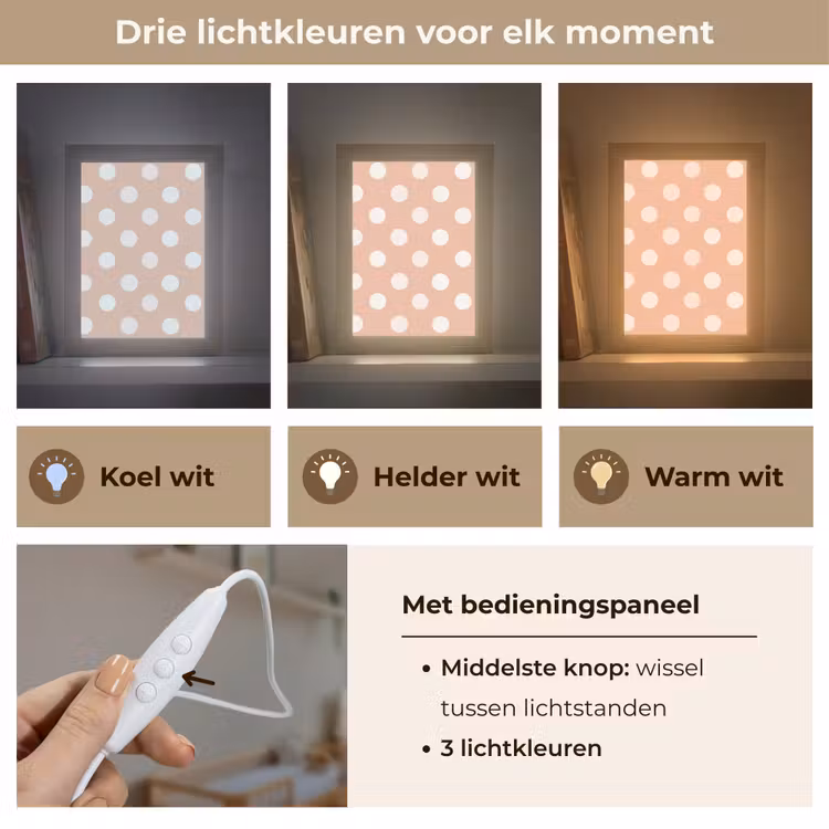 Nachtlampje - Klassiek - Polka - Perzik — 5