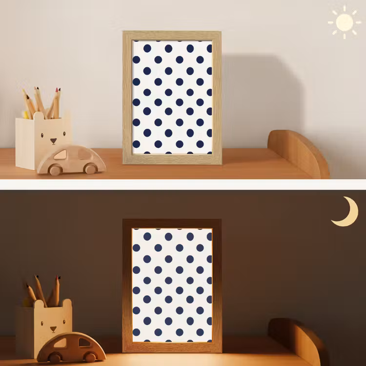 Nachtlampje - Klassiek - Stippen - Blauw — 7