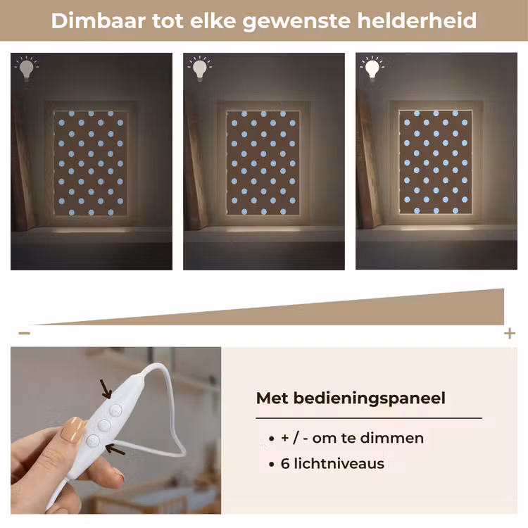 Nachtlampje - Klassiek - Stippen - Bruin — 6