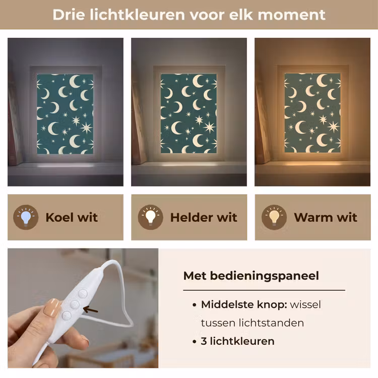 Nachtlampje - Manen - Sterren - Groen — 5