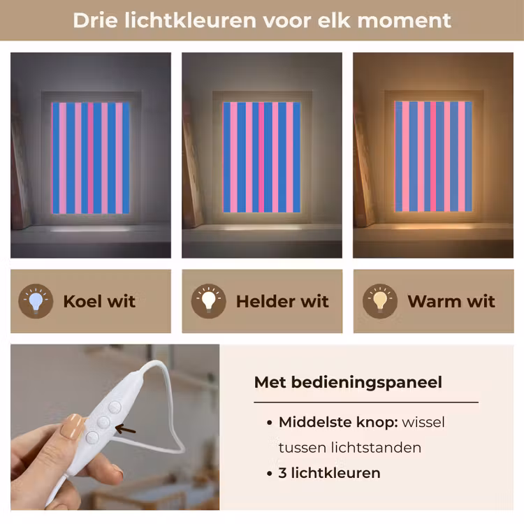 Nachtlampje - Modern - Optisch - Roze — 5