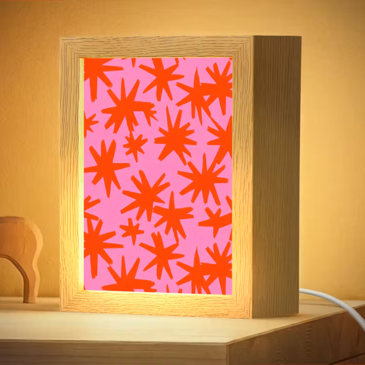 Nachtlampje - Modern - Sterren - Roze — 4