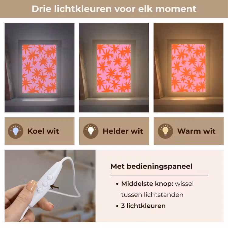 Nachtlampje - Modern - Sterren - Roze — 5
