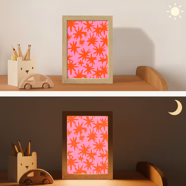 Nachtlampje - Modern - Sterren - Roze — 7