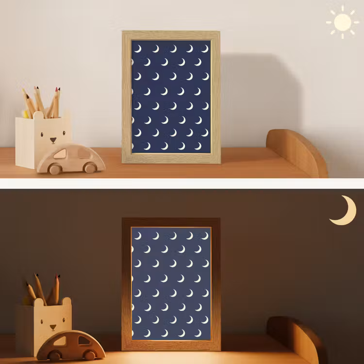 Nachtlampje - Patroon - Manen - Blauw — 7