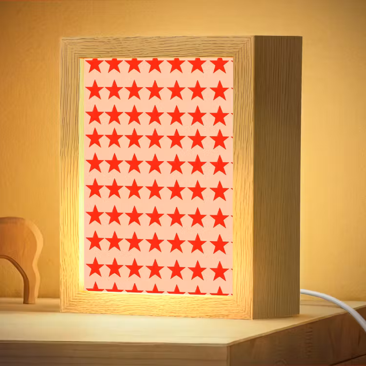 Nachtlampje - Patroon - Sterren - Rood — 4