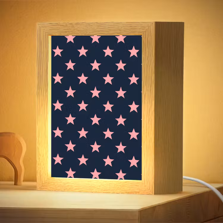 Nachtlampje - Patroon - Sterren - Roze — 4