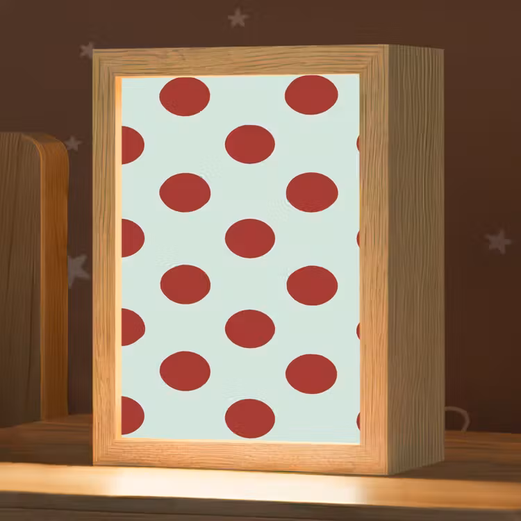 Nachtlampje - Polka - Dots - Rood — 1