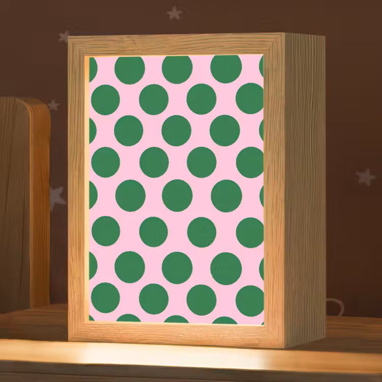 Nachtlampje - Polkadots - Patroon - Groen — 1