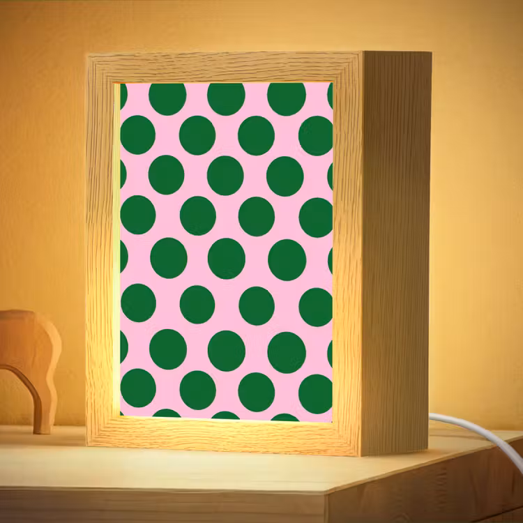 Nachtlampje - Polkadots - Patroon - Groen — 4