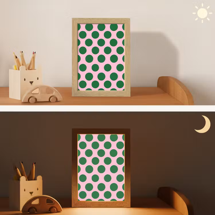 Nachtlampje - Polkadots - Patroon - Groen — 7