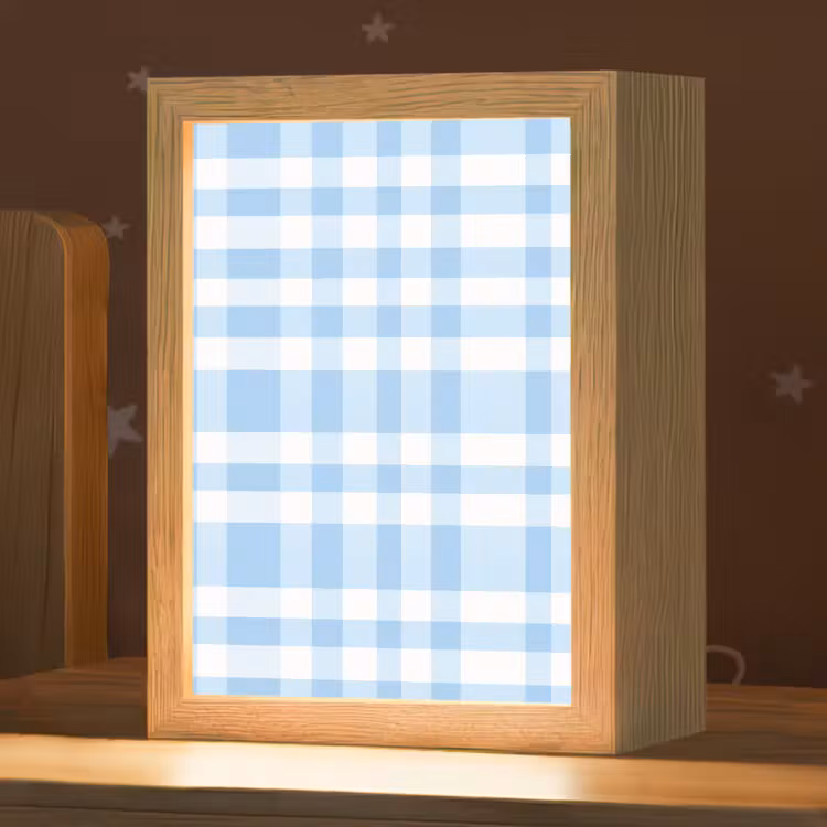 Nachtlampje - Ruit - Patroon - Blauw — 1