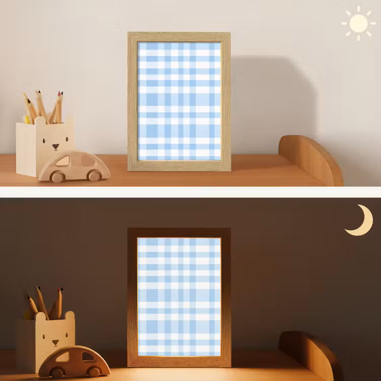 Nachtlampje - Ruit - Patroon - Blauw — 7
