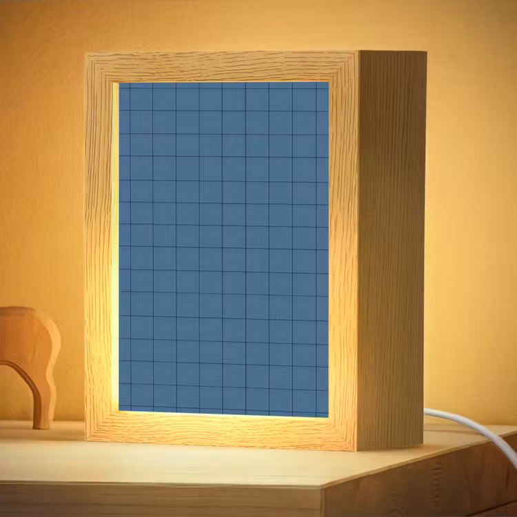 Nachtlampje - Ruiten - Geometrisch - Blauw — 4